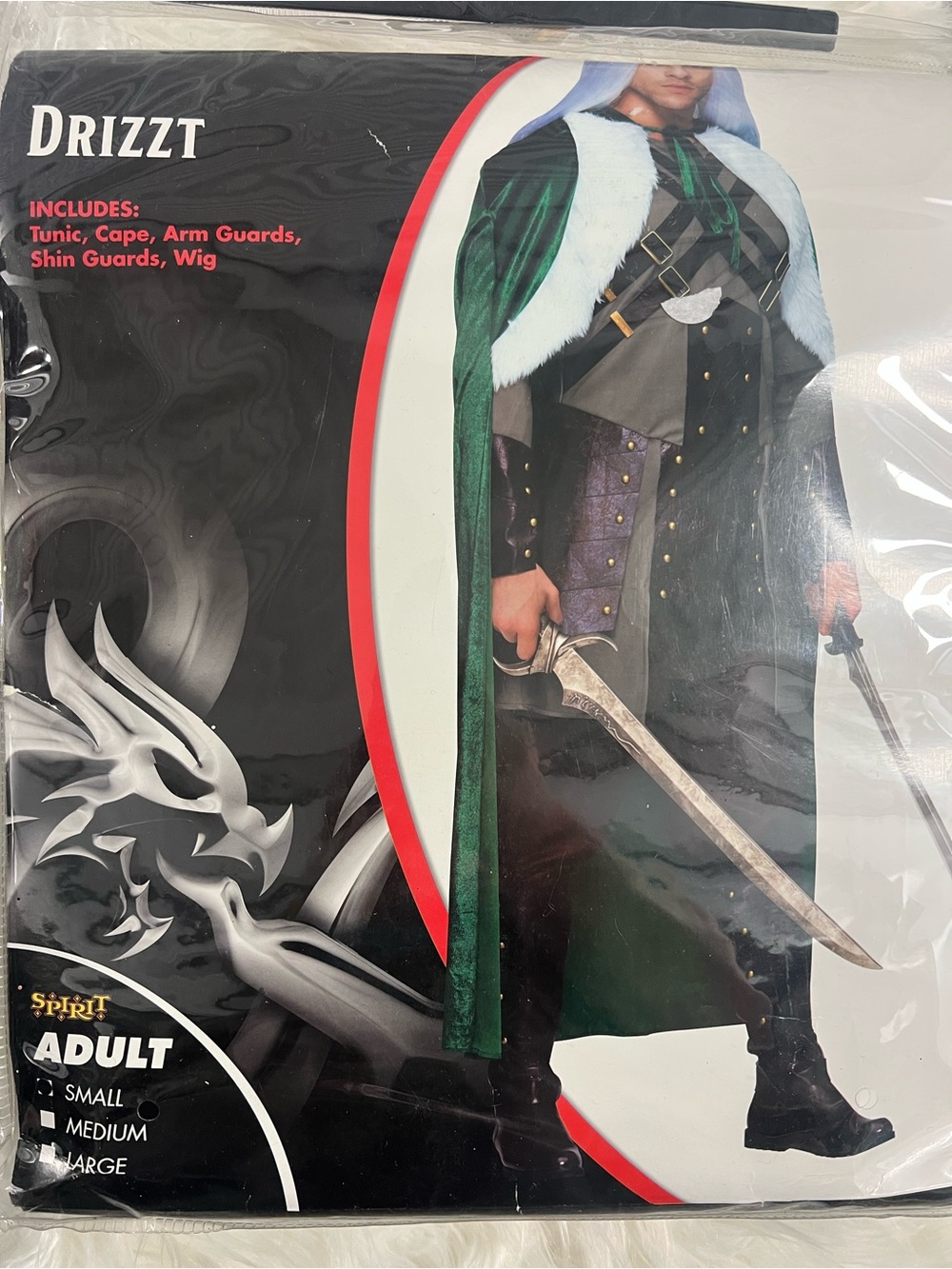 Dungeons & Dragons Drizzt Costume S Halloween cosplay dark elf drow underdark